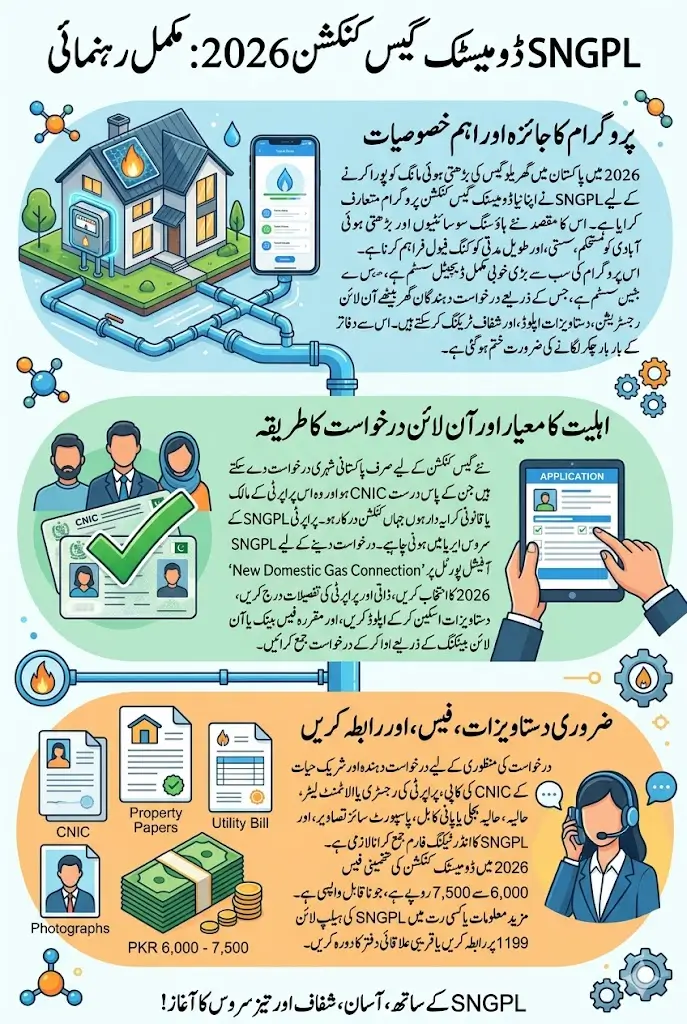 SNGPL Domestic Gas Connection 2026 New Household Connections Full Guide