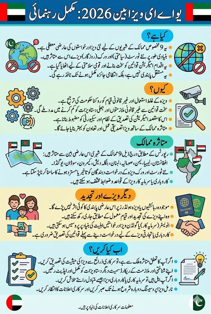 UAE Visa Ban 2026 Visas Suspended for 9 Countries Full Step-by-Step Details