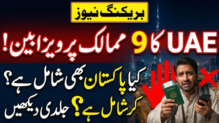 UAE Visa Ban 2026 Visas Suspended for 9 Countries Full Step-by-Step Details